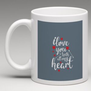 Craftgenics I Love You with All My Heart Coffee Mug