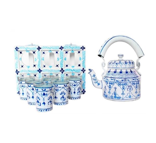 Handpainted Kettle Set Design 8