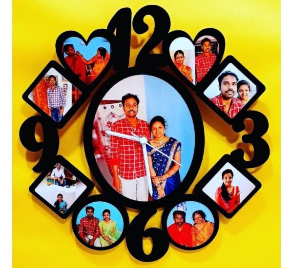 Personalized MDF Wall Clock For Couple