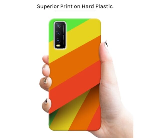 GEMS Rainbow Pattern Design 1 Back Cover for Vivo Y12s