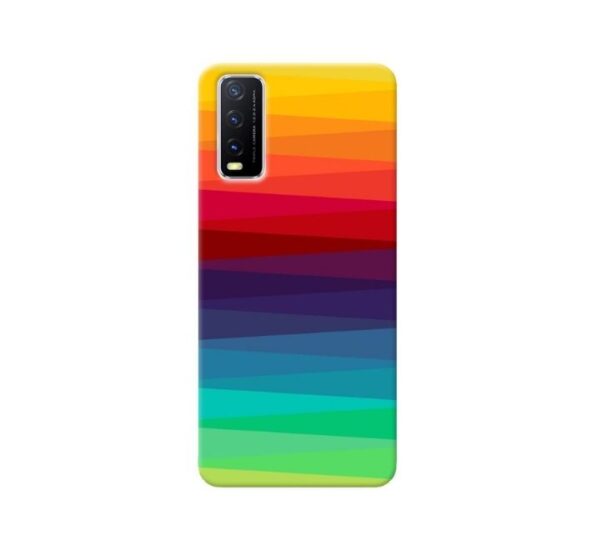 GEMS Rainbow Pattern Design 3 Back Cover for Vivo Y12s