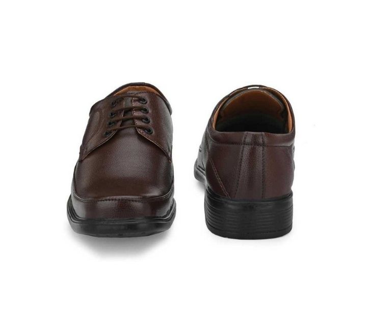 Synthetic Leather Dark Brown Formal Shoes for Men – CyberKart